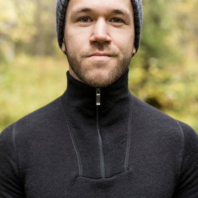 zip turtleneck 200 base layer | merinowolle | unisex - LANGBRETT