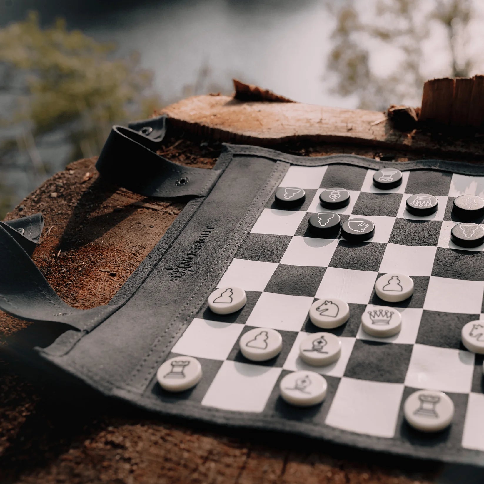 Reisespiel Schach und Dame - LANGBRETT