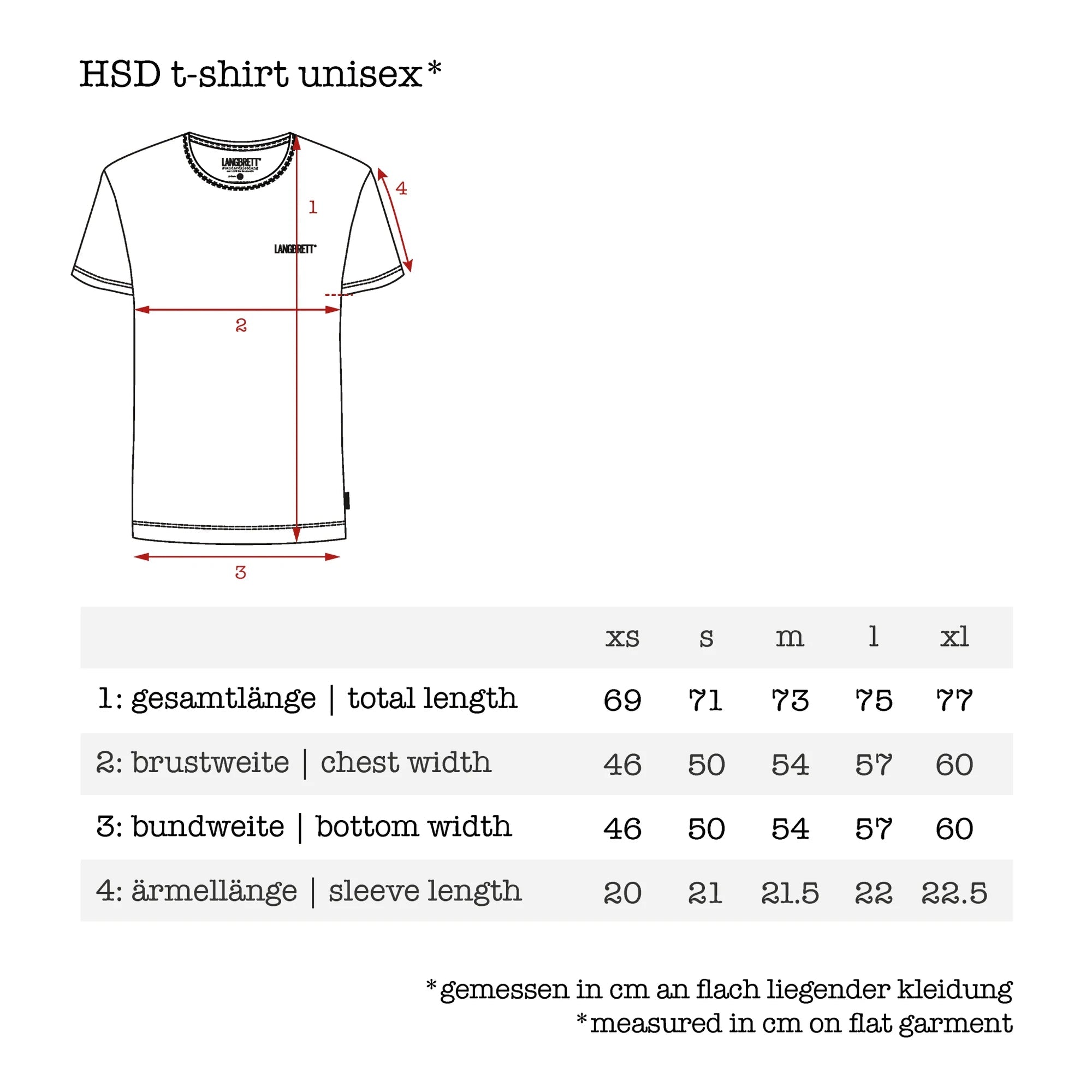 HSD t-shirt bio-baumwolle | unisex - LANGBRETT