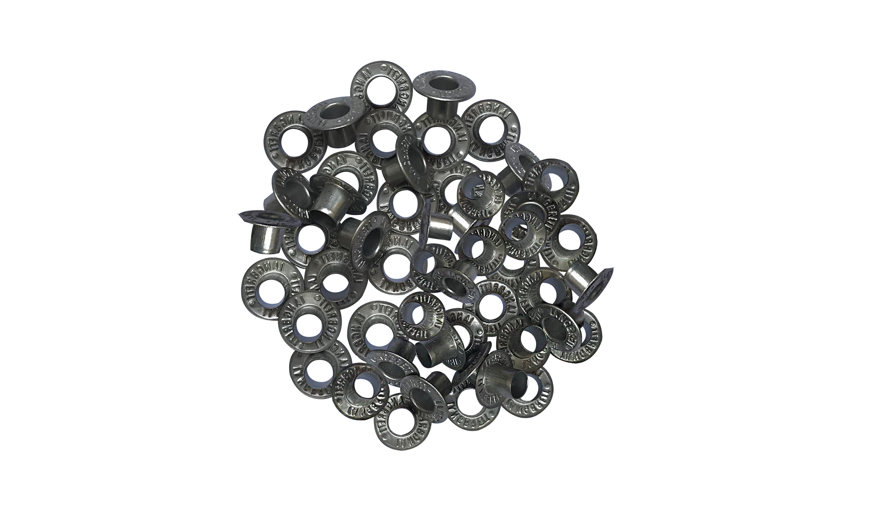 Metall Ösen silbergrau gehäuft 