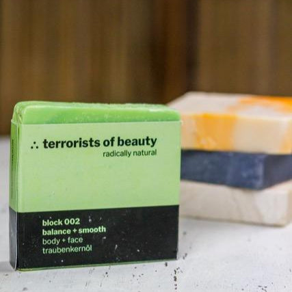 Terrorists of Beauty – Vegane Blockseife in 4 Varianten